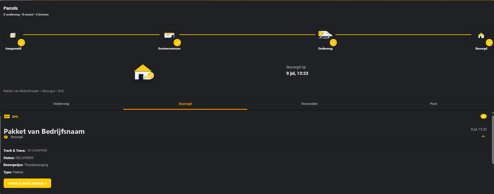Dashboard screenshot